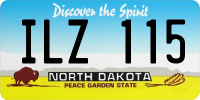 ND license plate ILZ115