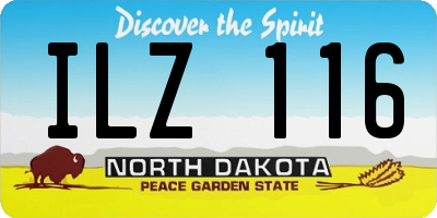 ND license plate ILZ116
