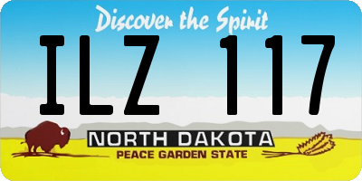 ND license plate ILZ117