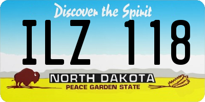 ND license plate ILZ118