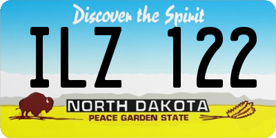ND license plate ILZ122