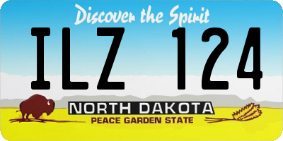 ND license plate ILZ124