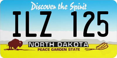 ND license plate ILZ125