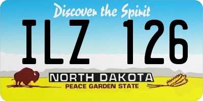ND license plate ILZ126