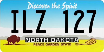 ND license plate ILZ127