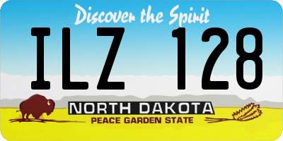 ND license plate ILZ128