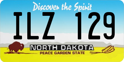 ND license plate ILZ129