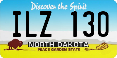 ND license plate ILZ130