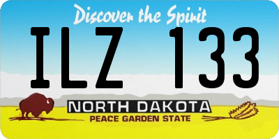ND license plate ILZ133