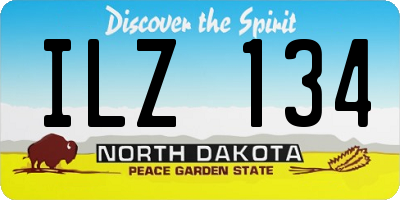 ND license plate ILZ134