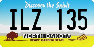ND license plate ILZ135