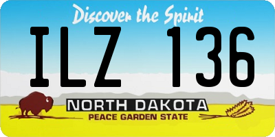 ND license plate ILZ136