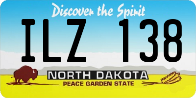 ND license plate ILZ138