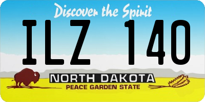 ND license plate ILZ140