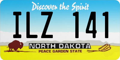 ND license plate ILZ141