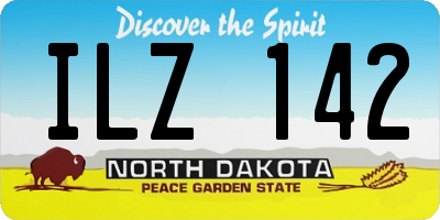 ND license plate ILZ142