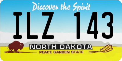 ND license plate ILZ143