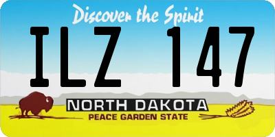 ND license plate ILZ147