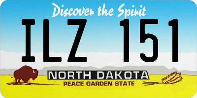 ND license plate ILZ151