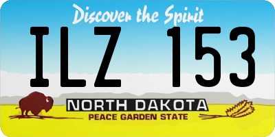 ND license plate ILZ153