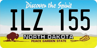 ND license plate ILZ155