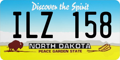 ND license plate ILZ158