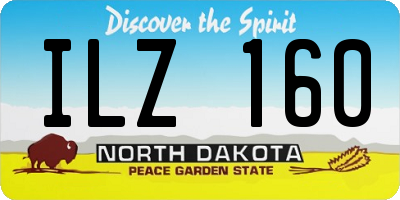 ND license plate ILZ160