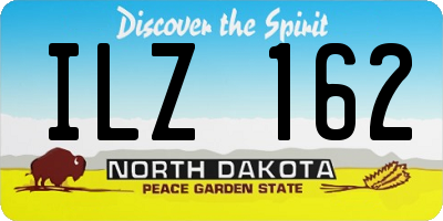ND license plate ILZ162