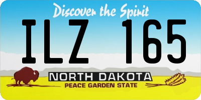 ND license plate ILZ165