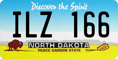ND license plate ILZ166
