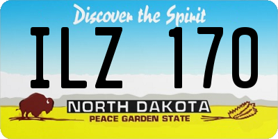 ND license plate ILZ170