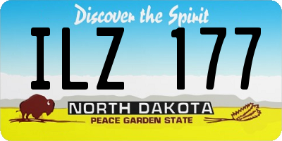 ND license plate ILZ177