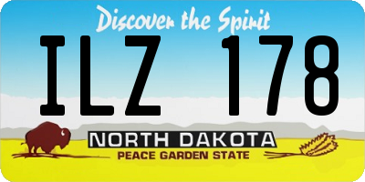 ND license plate ILZ178