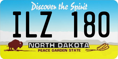 ND license plate ILZ180