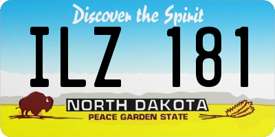ND license plate ILZ181