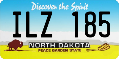ND license plate ILZ185