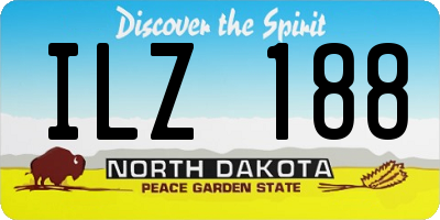 ND license plate ILZ188