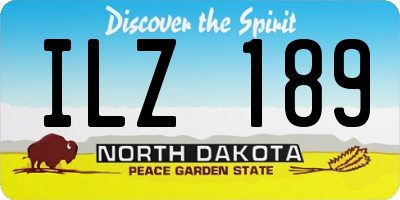 ND license plate ILZ189