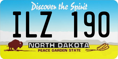 ND license plate ILZ190