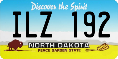 ND license plate ILZ192