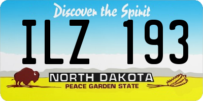 ND license plate ILZ193