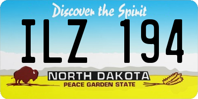 ND license plate ILZ194