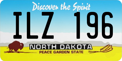 ND license plate ILZ196