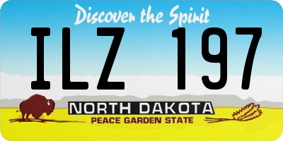 ND license plate ILZ197