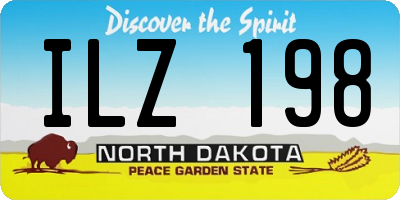 ND license plate ILZ198