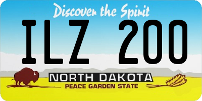 ND license plate ILZ200