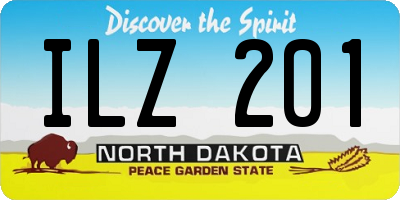 ND license plate ILZ201