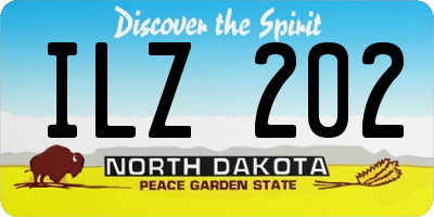 ND license plate ILZ202