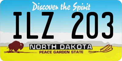 ND license plate ILZ203
