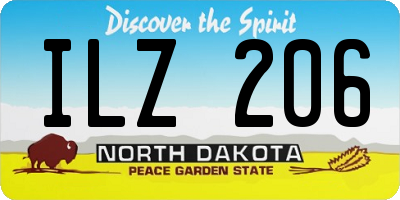 ND license plate ILZ206